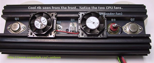 Finished coolrib with the cpu fans